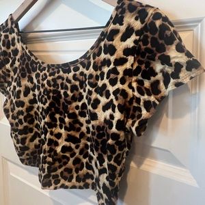 Leopard print crop top